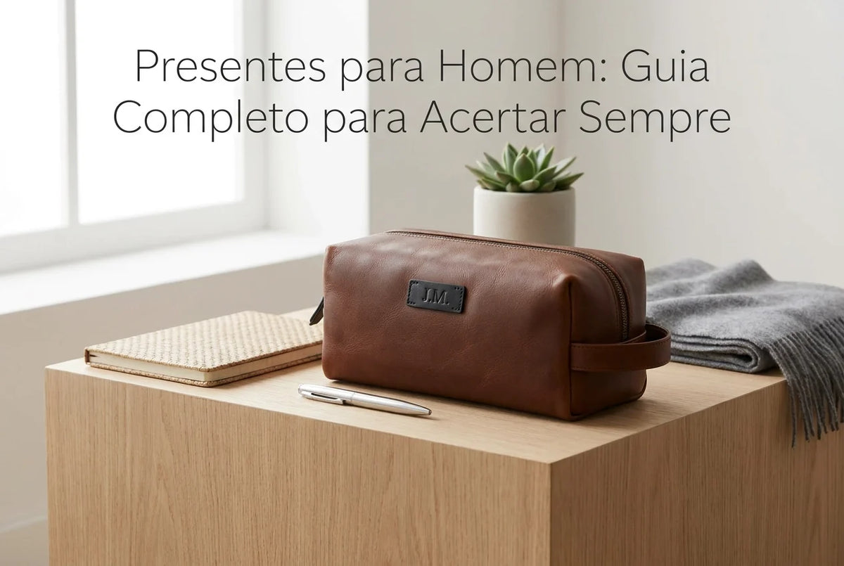 Professional header image for list-based article: Presentes para Homem: Guia Completo para Acertar Sempre