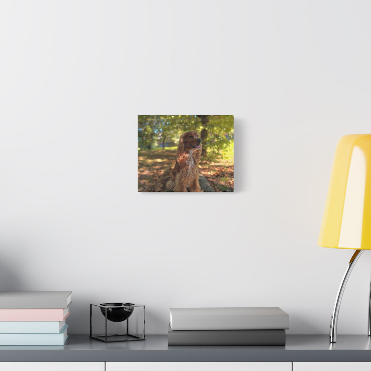 Personalized dog portrait canvas - custom pet photo wall art