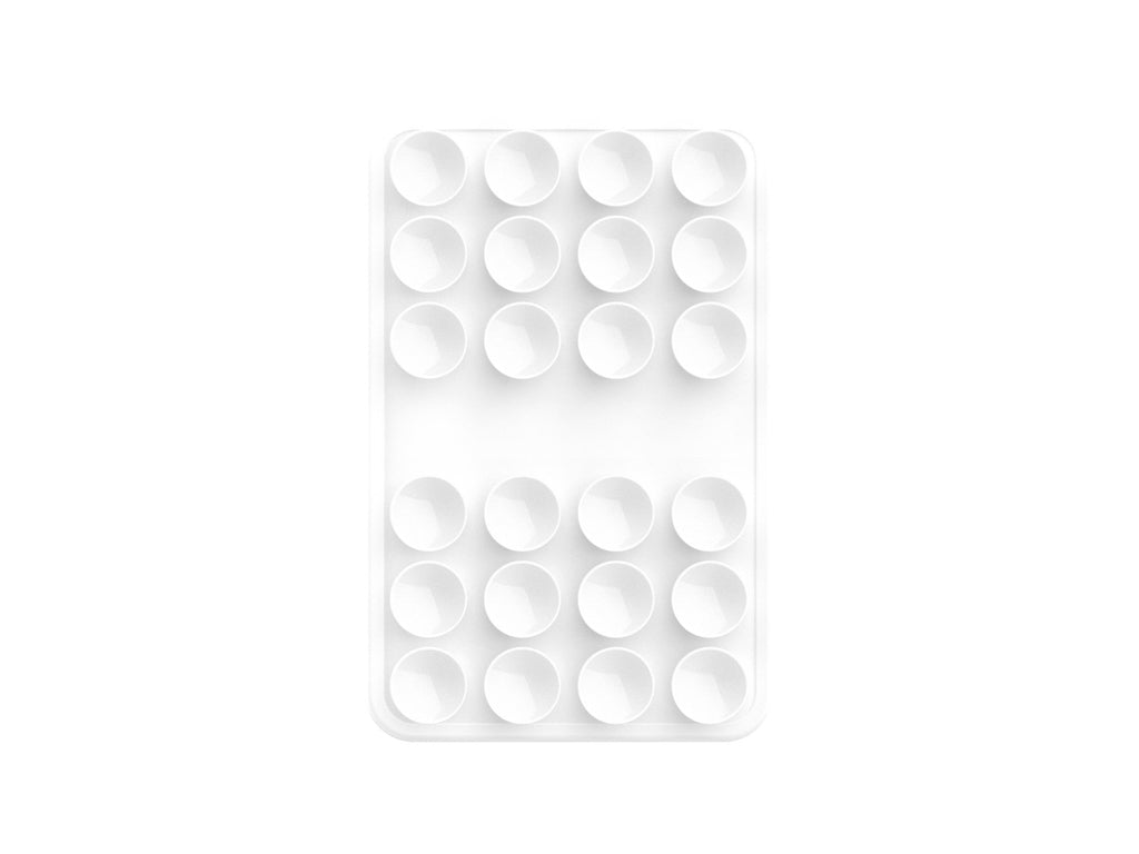 Techancy Suporte com Ventosas de Silicone TZ6303 Forte Aderencia Reutilizavel Estavel Antiderrapante para Telemovel e Tablet Branco