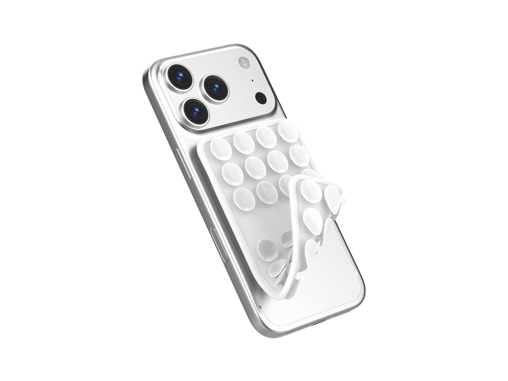 Techancy Suporte com Ventosas de Silicone TZ6303 Forte Aderencia Reutilizavel Estavel Antiderrapante para Telemovel e Tablet Branco